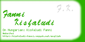fanni kisfaludi business card